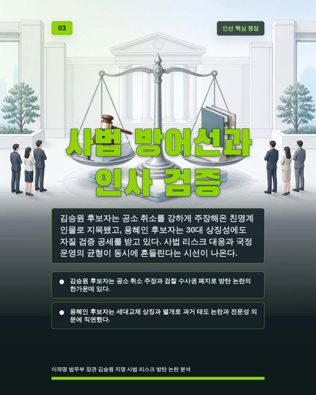 사법 방어선과 인사 검증