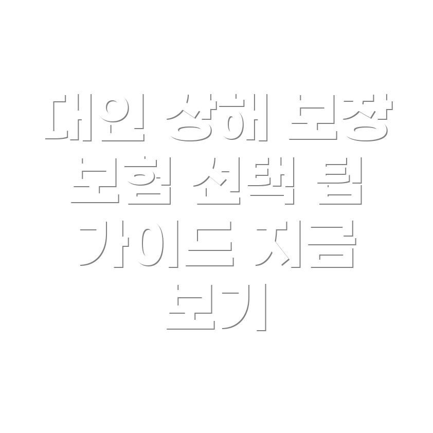대인 상해 보장