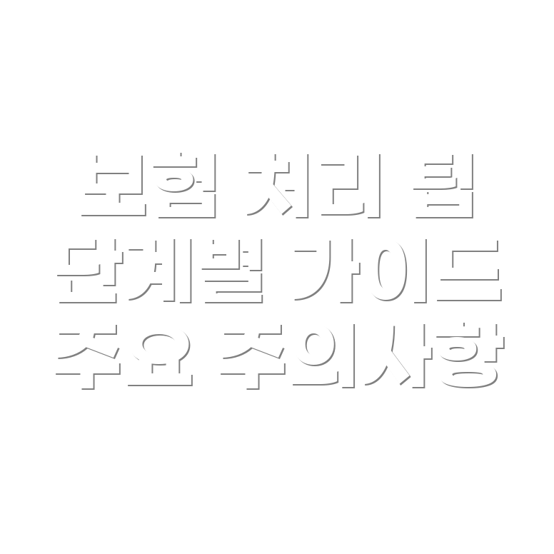 자동차 보험 처리