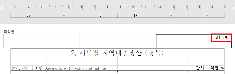 그림을 삽입하면 &[그림]이라고 표시됨