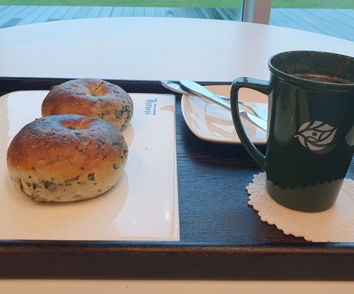 6시내고향 강원 평창 산나물 빵 감성 베이글 카페 거커리숲