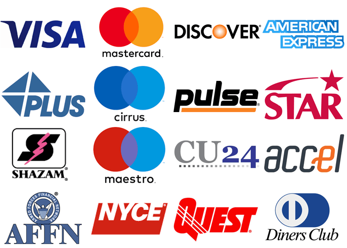 ATM card brand logo