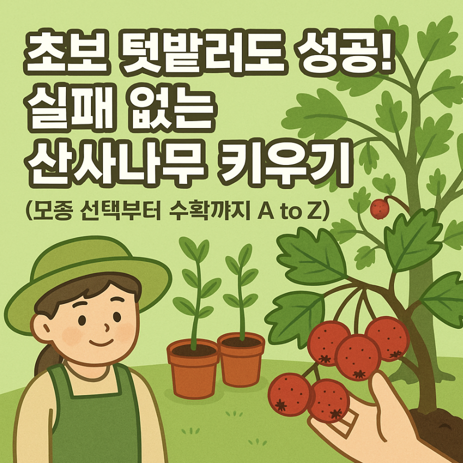 초보 텃밭러도 성공! 실패 없는 산사나무 키우기 (모종 선택부터 수확까지 A to Z)
