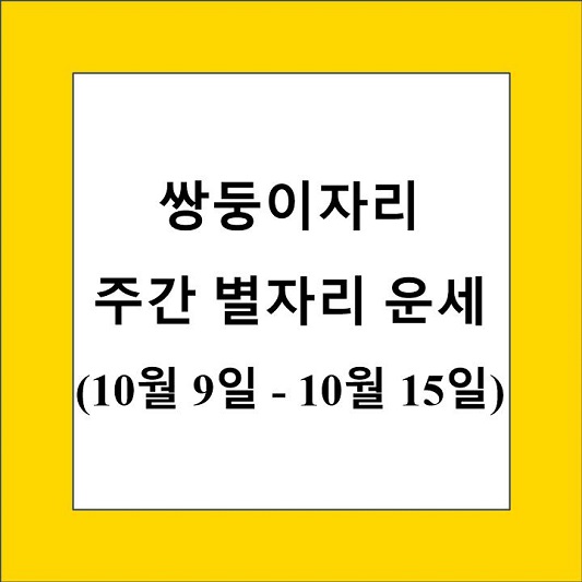 쌍둥이자리 주간 별자리 운세 제목 상자