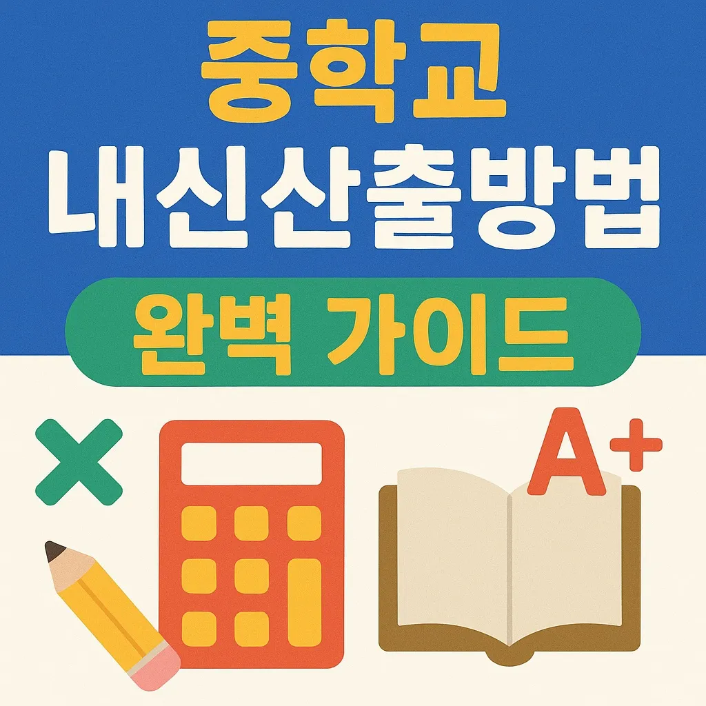 중학교 내신산출방법 완벽 가이드: 공식, 등급, 반영 비율, 계산 예시까지 한 번에