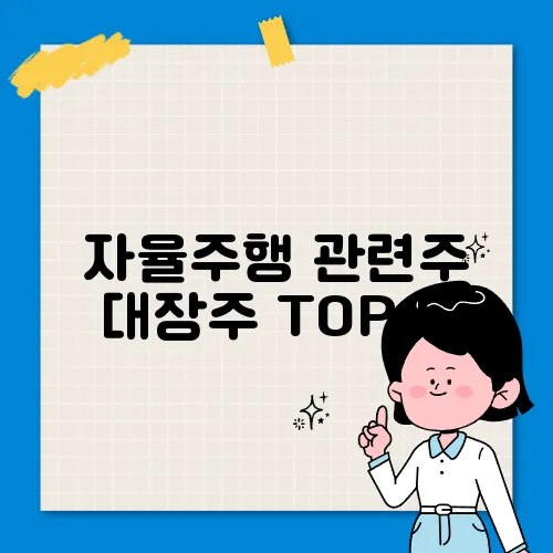 자율주행 관련주 대장주 TOP 5