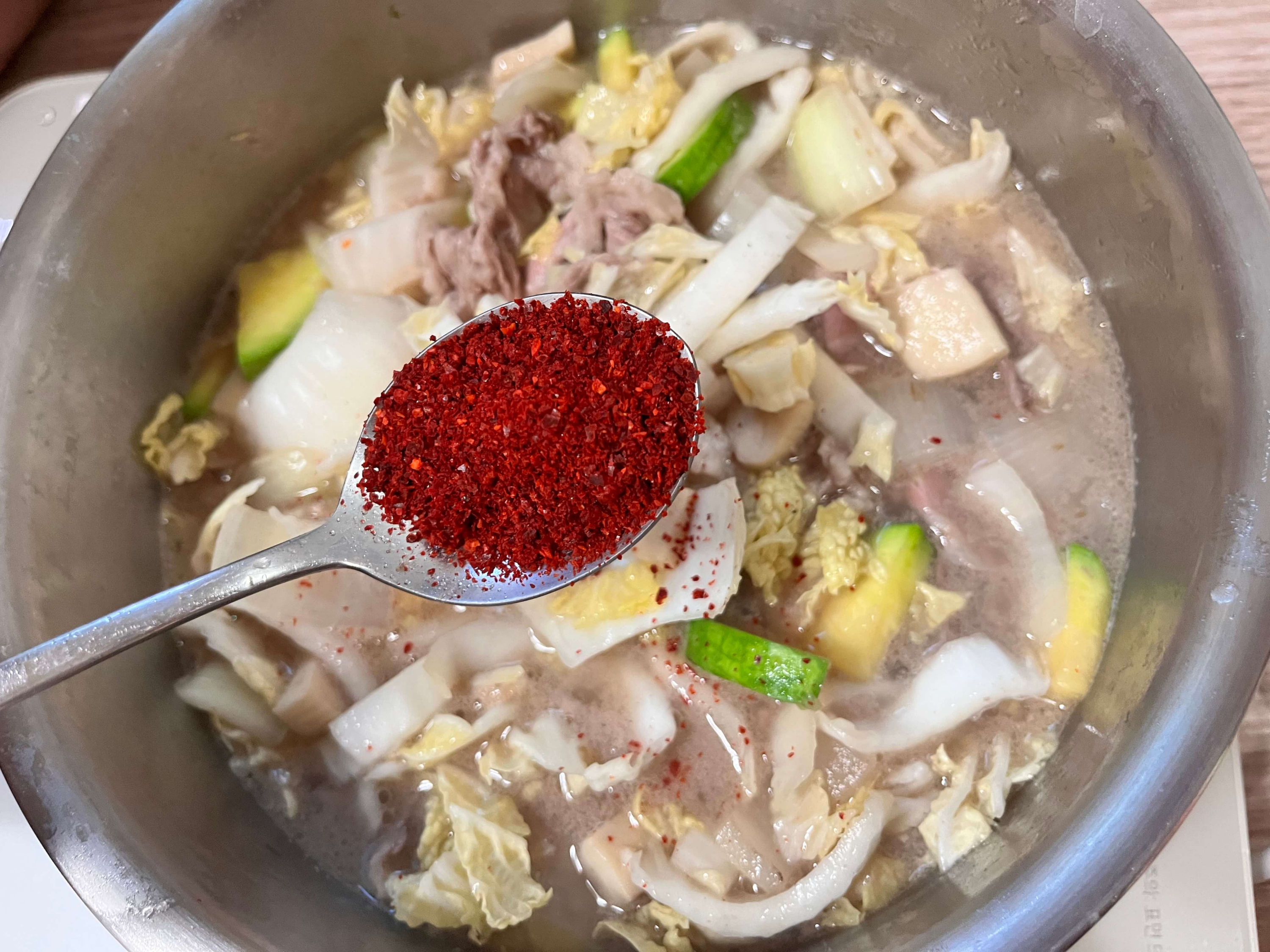 간단한 차돌 알배추 된장찌개