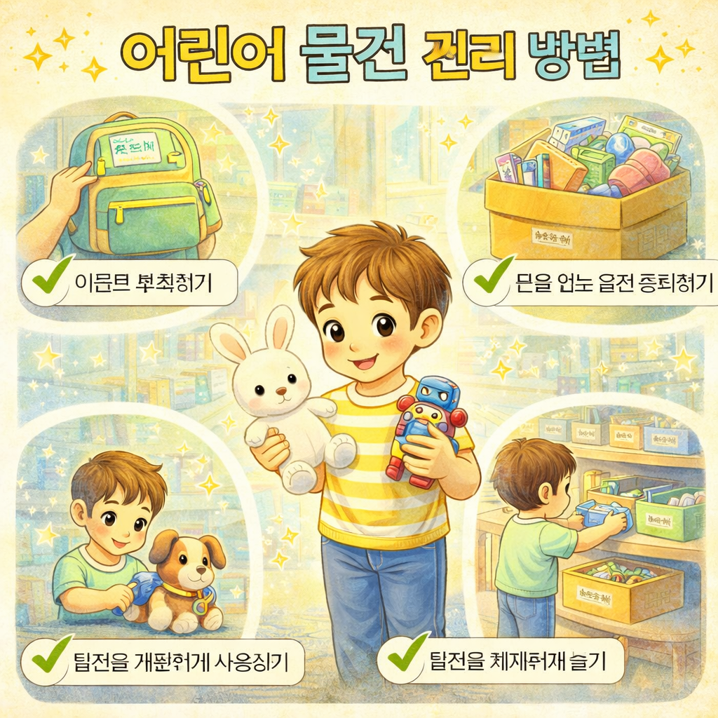 어린이 물건 관리 방법 관련 사진