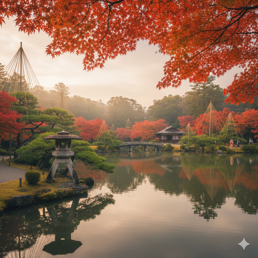 일본 3대 정원으로 유명한 겐로쿠엔