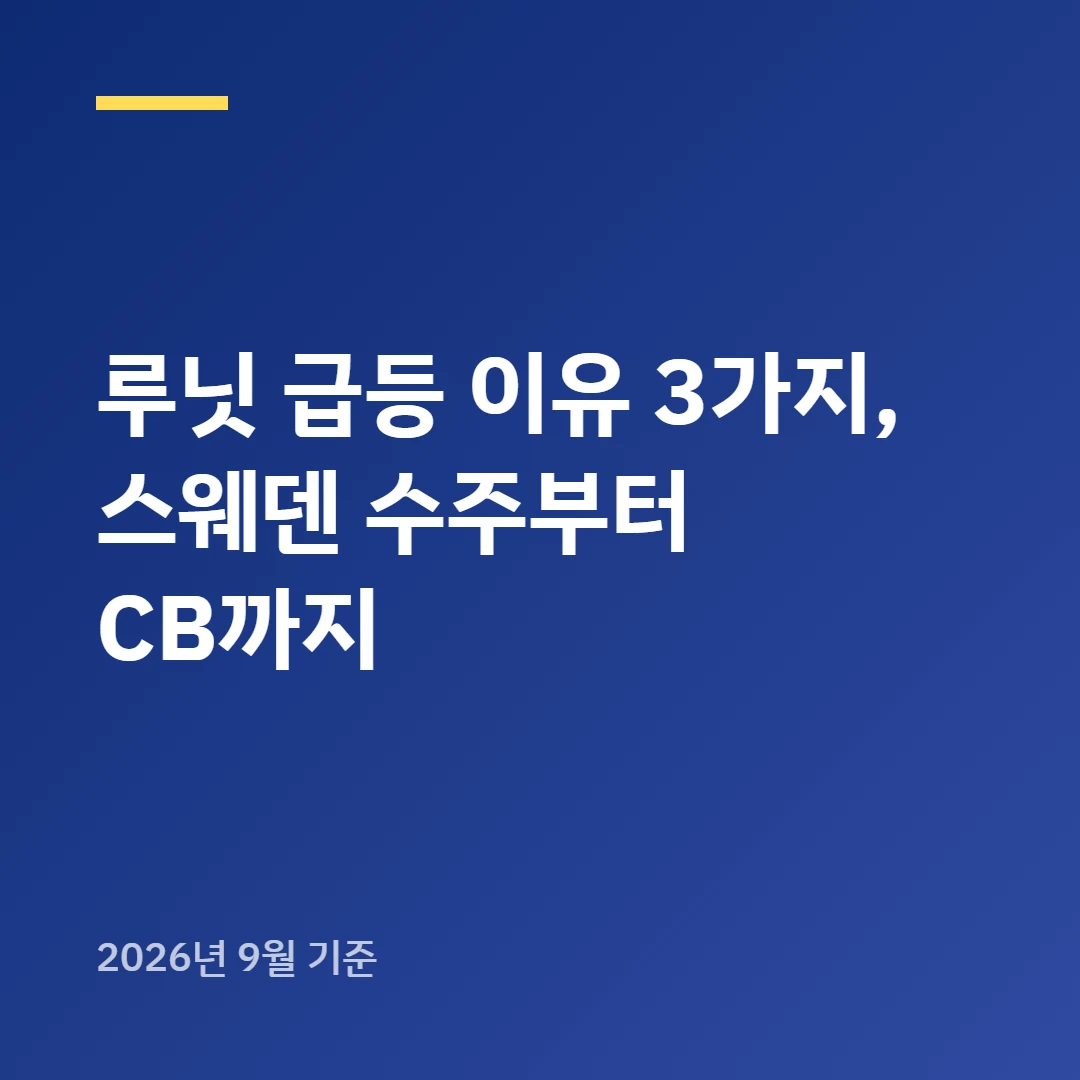루닛 급등 이유 3가지, 스웨덴 수주부터 CB까지