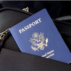 여권갱신을 위한 파란색 여권
