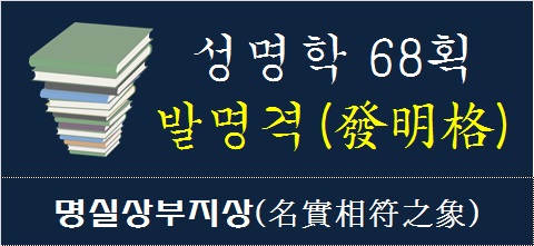 성명학68획수-발명격-명실상부지상