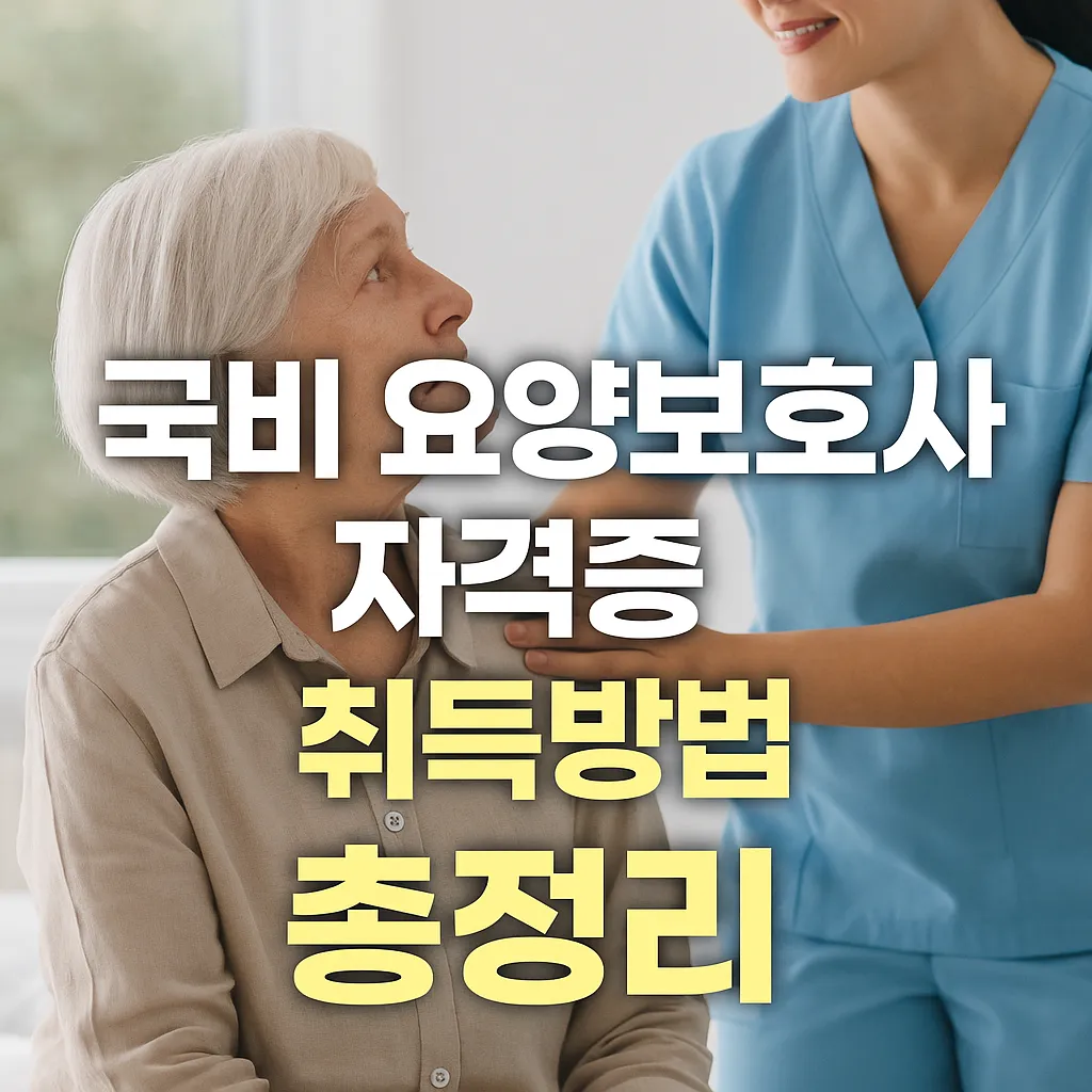 국비 요양보호사 자격증 취득방법