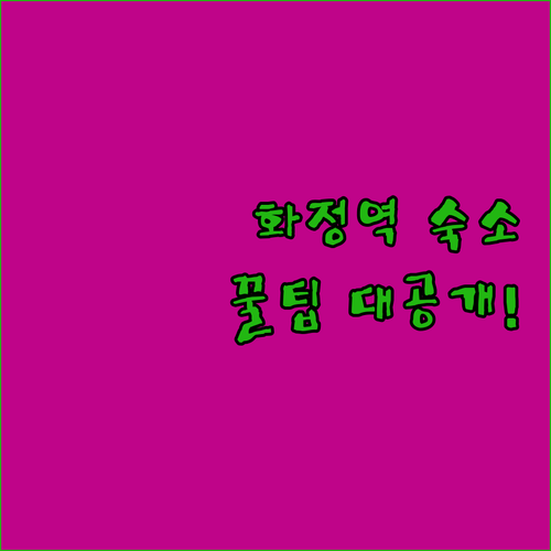 고양 화정역 토당역 숙소 추천 5곳 ..