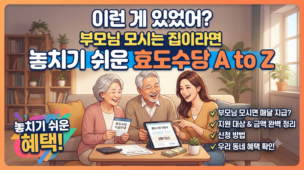 "이런 게 있었어?" 부모님 모시는 집이라면 놓치기 쉬운 효도수당 A to Z