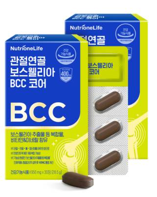 뉴트리원 관절 연골 보스웰리아 BCC 코어 가자추출물 강황추출물, 30정, 2개