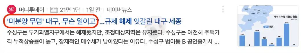 대구 부동산 관련 뉴스 기사