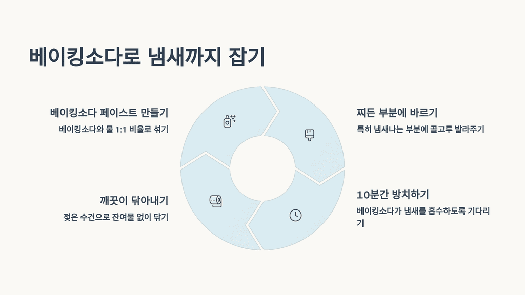 베이킹소다로 냄새까지 잡기