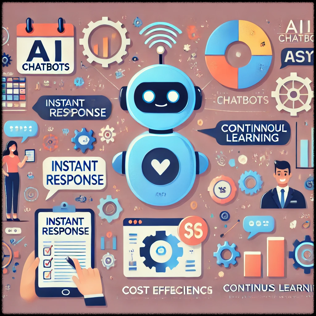 AI 챗봇의 장점을 나타낸 이미지