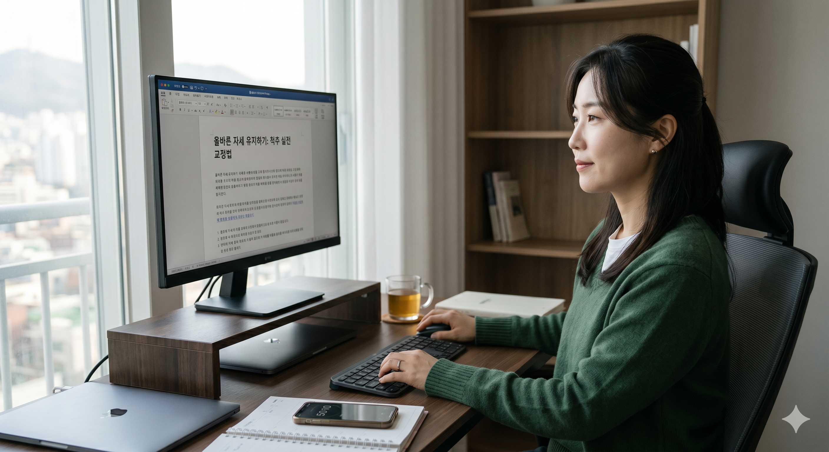"올바른 자세 유지하기: 허리 통증을 겪으며 깨달은 실전 척추 교정법"
