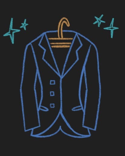 세탁이끝나깔끔해진자켓사진