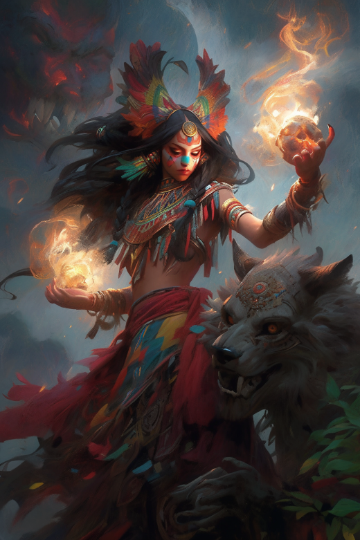 AI 그림 - 원령공주