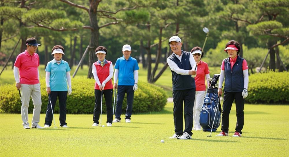 파크골프 를 즐기는 사람 사진