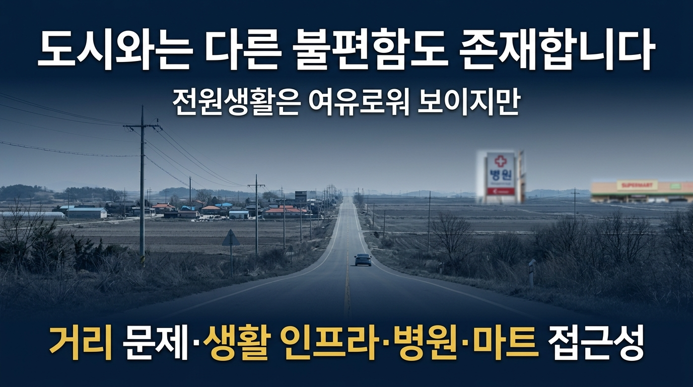 도시와는 다른 불편함이 존재합니다.