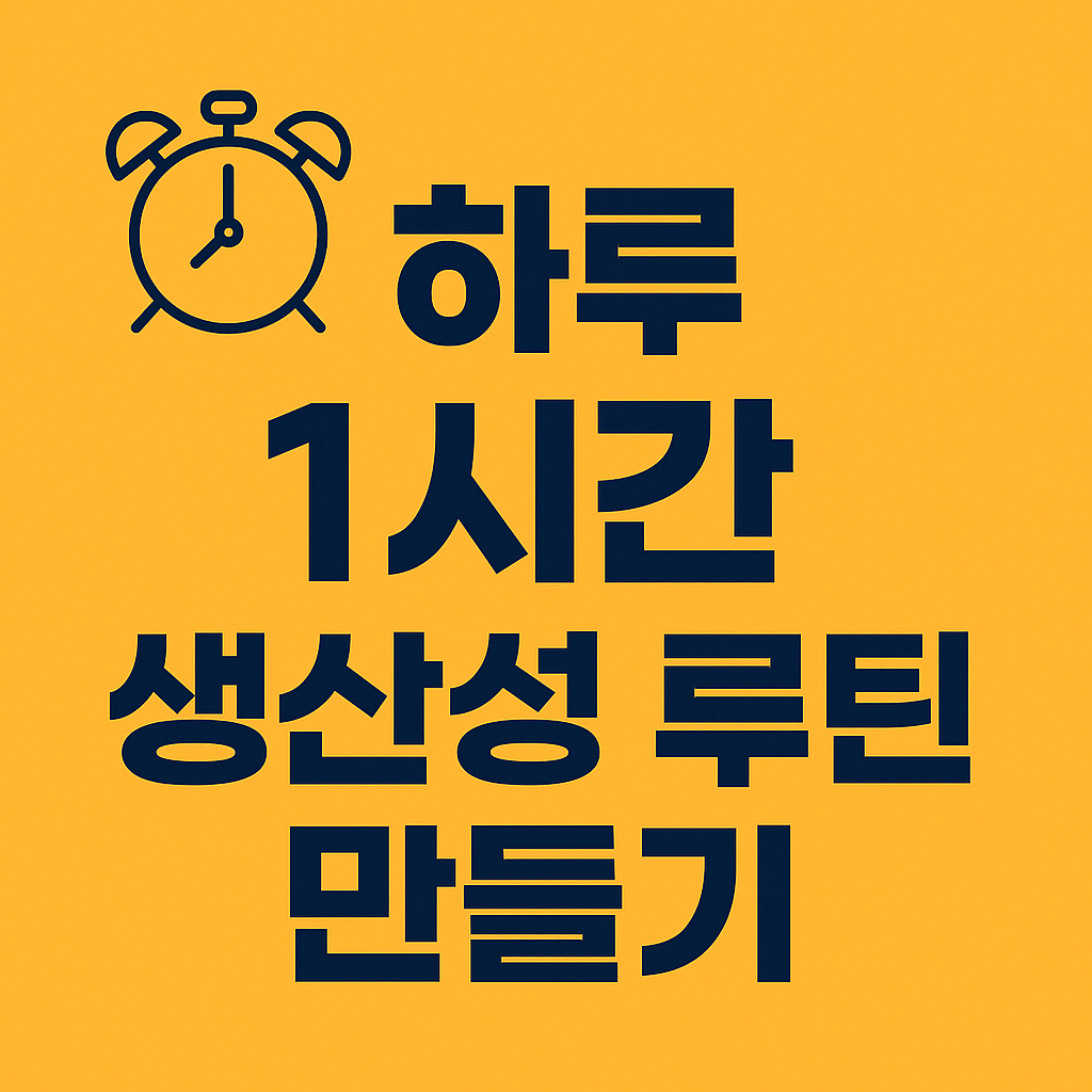 하루 1시간 루틴