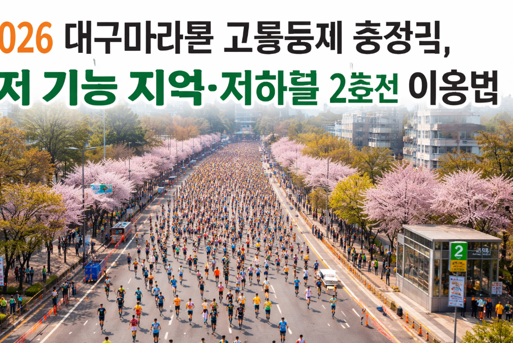 2026 대구마라톤 교통통제 완벽 대비, 주차·지하철 이용법 총정리