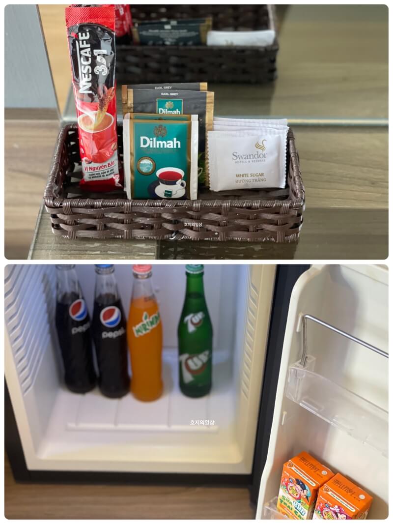 나트랑 스완도르 리조트 깜란 후기 - 무료 음료 미니바