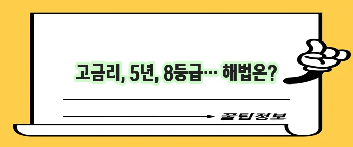 5년 대출 8등급 신용이라면 금리와 상환 계획이 중요하죠!