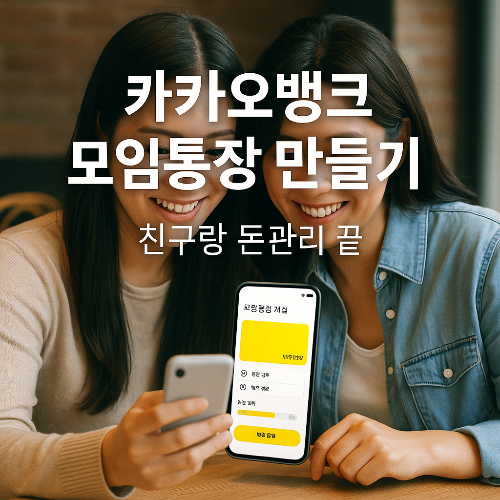 카카오 뱅크 모임통장 만들기 방법 총정리