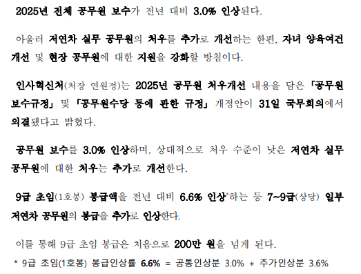 공무원 연금관리공단 봉급표