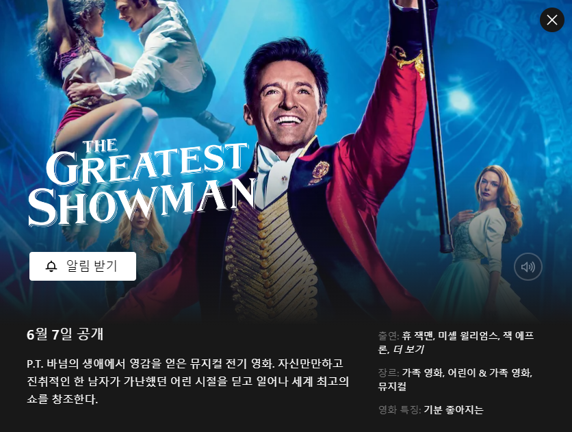 위대한 쇼맨 줄거리, 평점, 후기