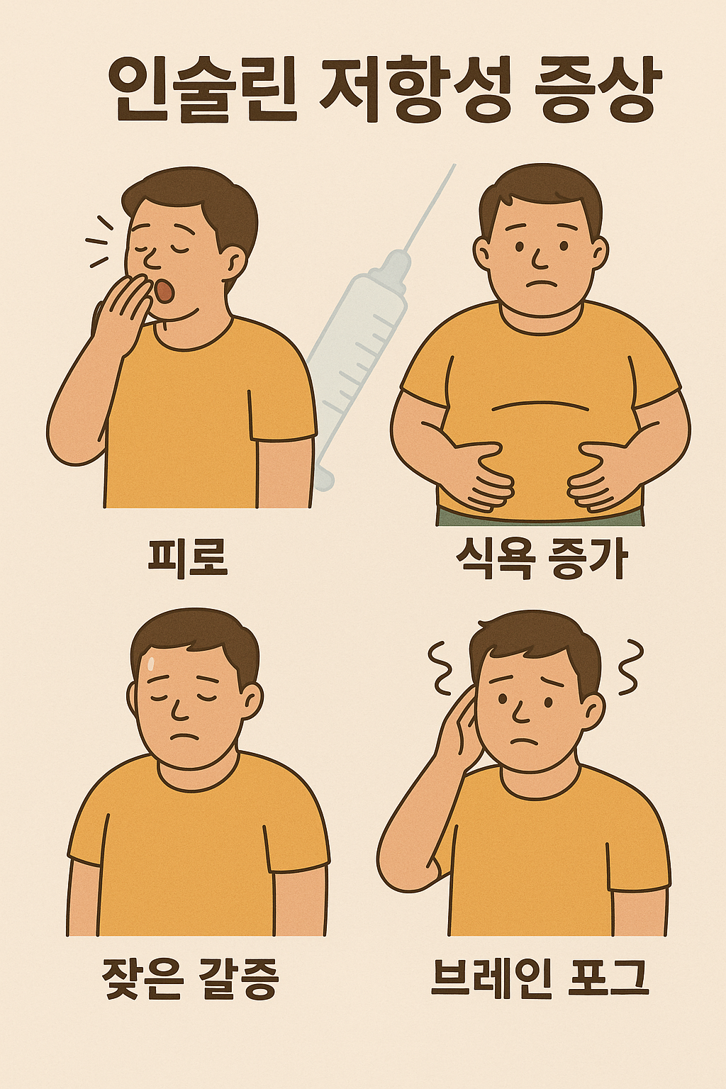 인슐린 저항성 증상 인포그래픽