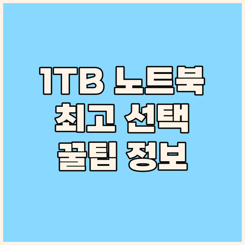 1TB 노트북 선택 꿀팁 크롤링 정보..