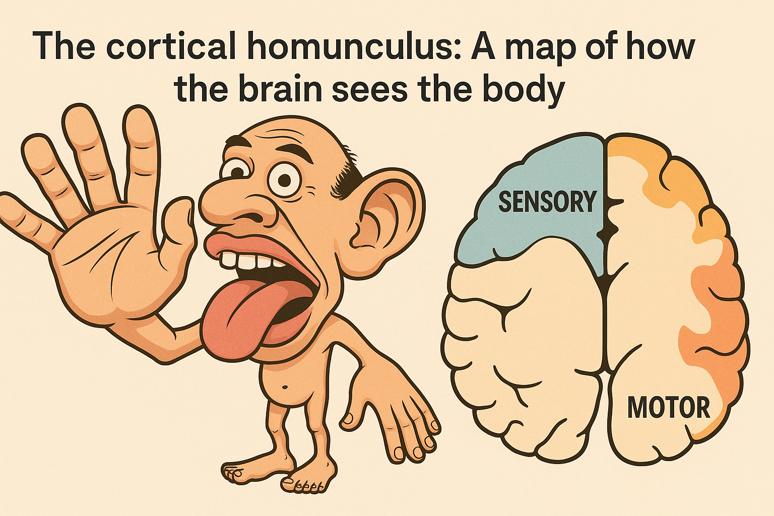 호문쿨루스는 손, 입, 얼굴 부위가 매우 과장되어 표현