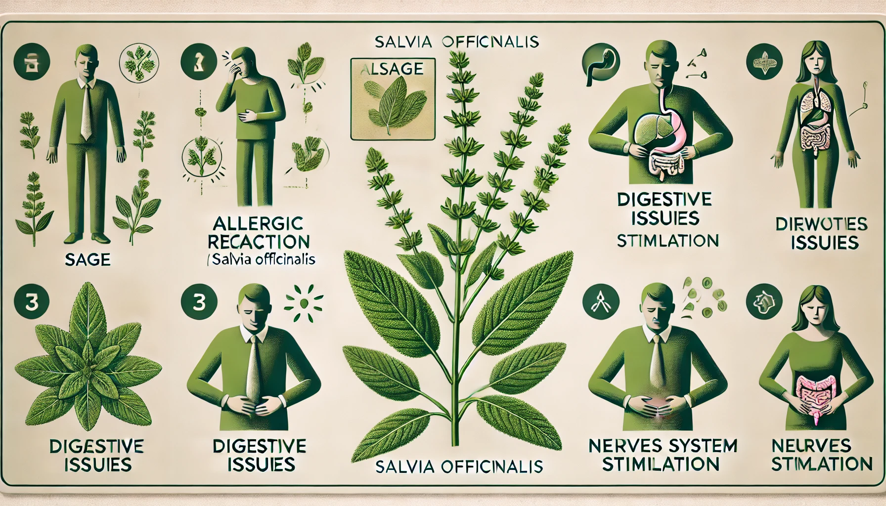 세이지의 일반적인 부작용