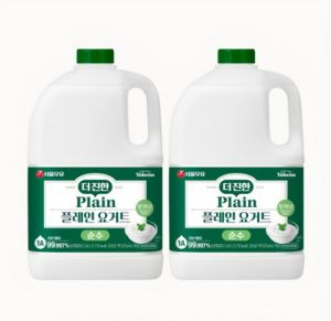 서울우유 순수무가당 더진한 플레인요거트 당무첨가, 2.45L, 2개