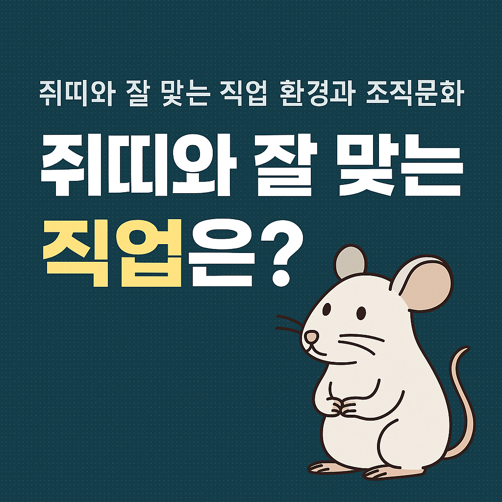 쥐띠의 직업운과 성공 포인트는?