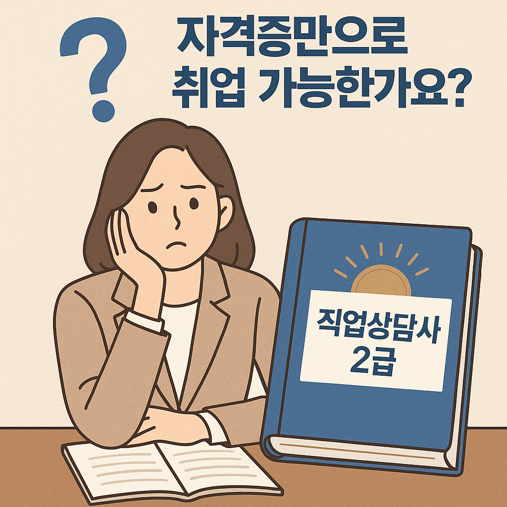 직업상담사 2급 자격증 취업 가능여부