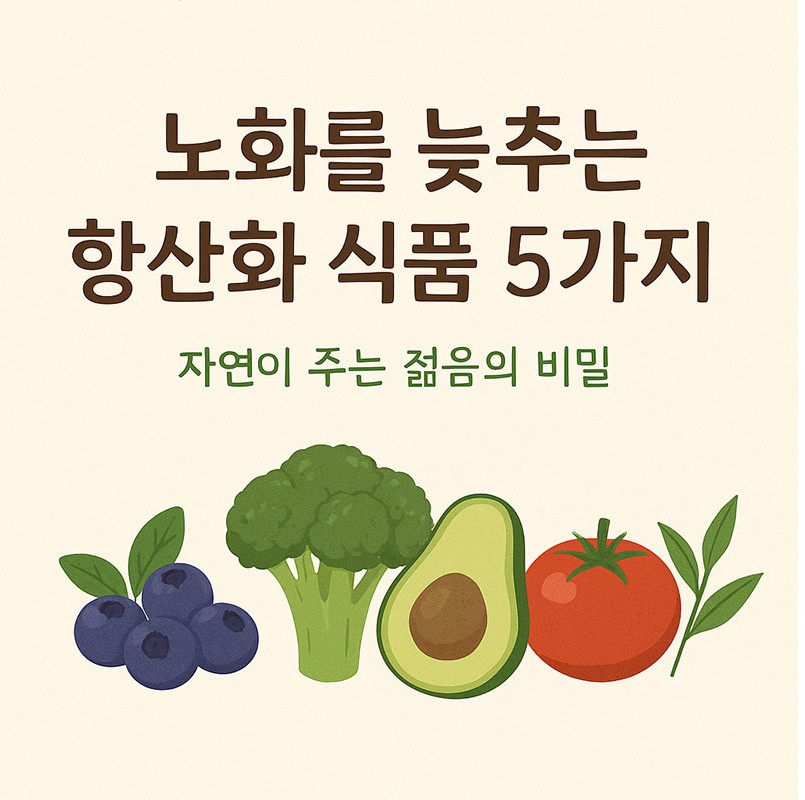 AI가 만들어준, 노화를 늦추는 항산화 식품 5가지
