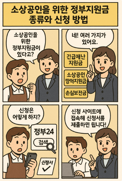 소상공인을위한 정부지원금종류방법