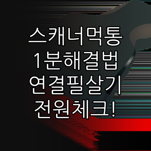 스캐너 전원 및 연결 상태 확인과 서..