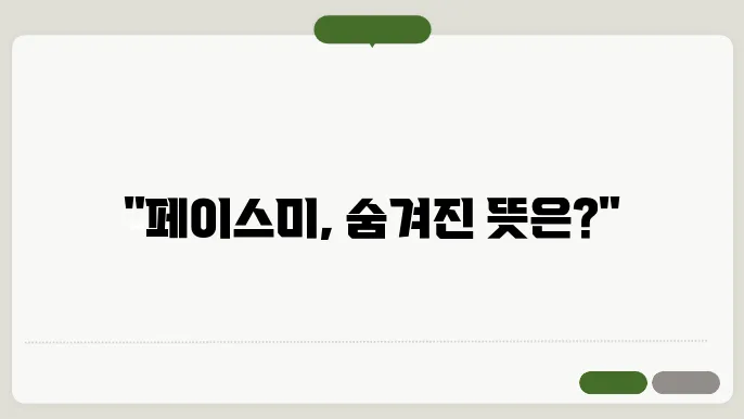 페이스미 재방송 일정