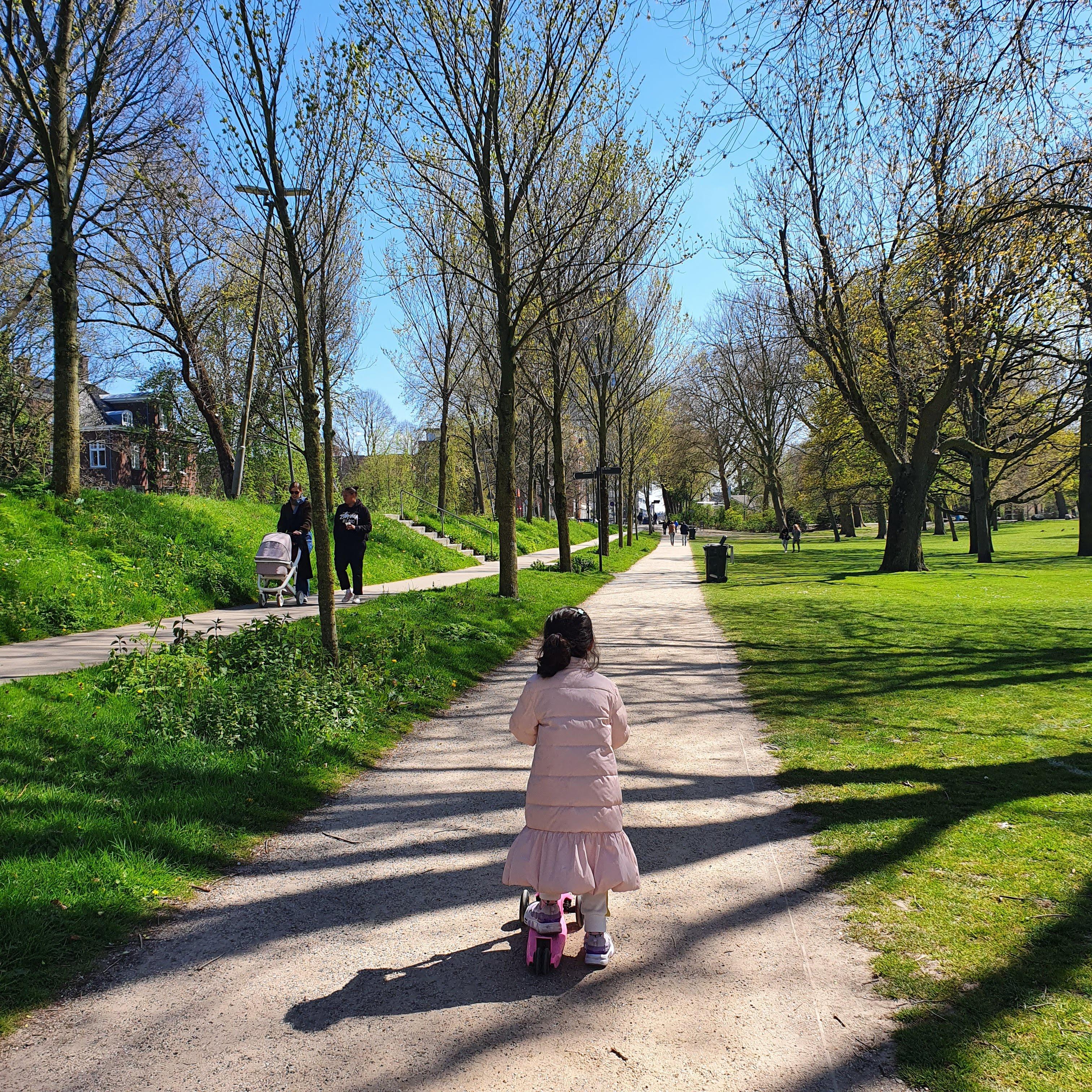 het park.