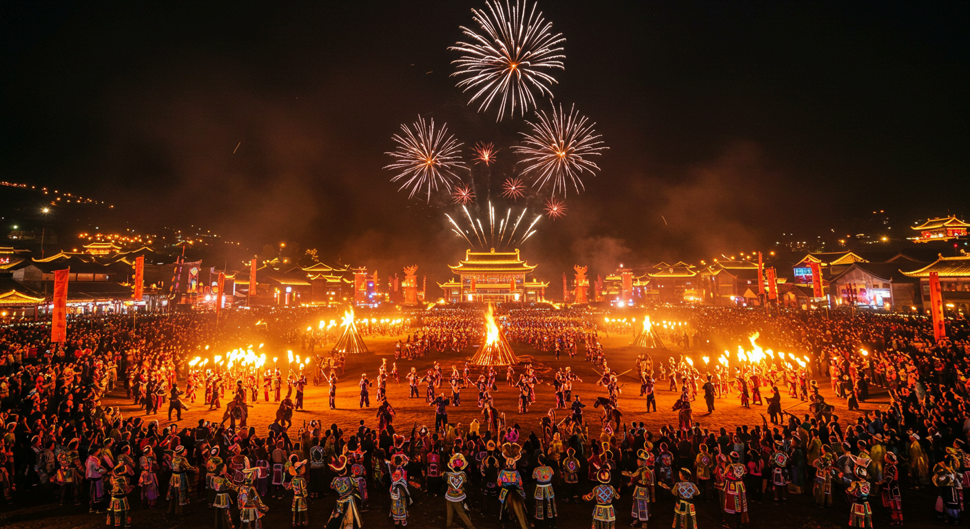 중국 소수민족 축제 화바제(火把節)