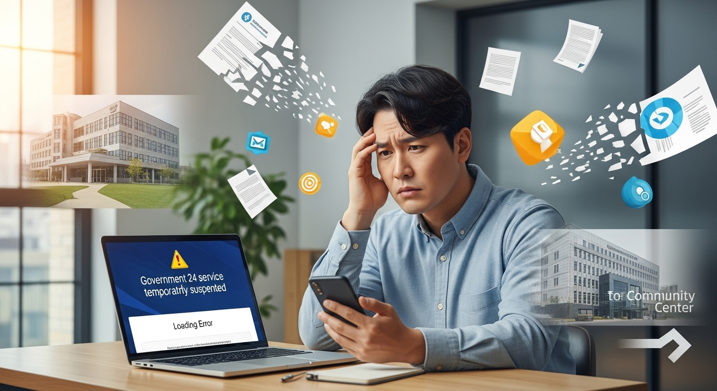 정부24 서비스 일시 중단