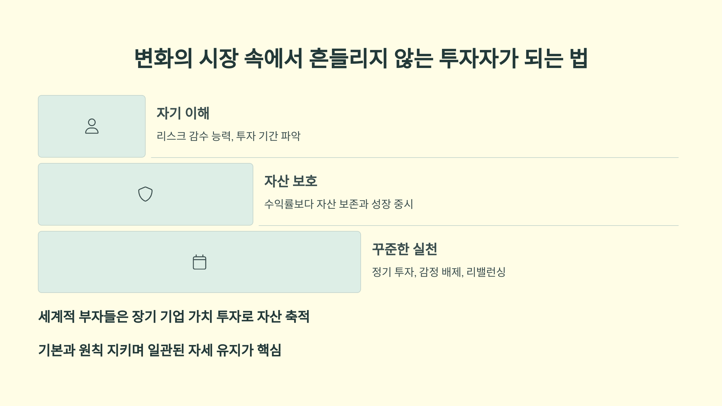 변화의 시장 속에서 흔들리지 않는 투자자가 되는 법